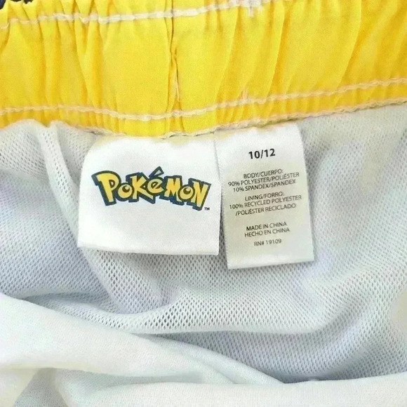 Nintendo Pokemon  Vibrant Colored Swim Trunks with Back Pocket Boys 10/12 - Picture 9 of 9